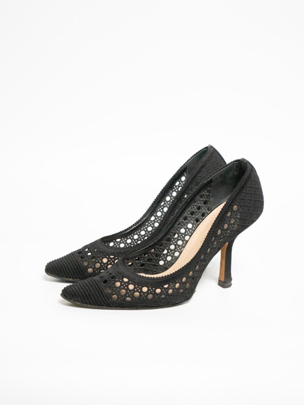 Dior Mesh Cotton Cannage Capture Pumps